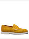 Δερμάτινα Ανδρικά Loafers σε Κίτρινο Χρώμα