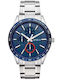 DAS.4 Herrenuhr 46mm Batterie mit Silber Metallarmband