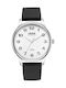 Jaga Men's Watch 41mm Battery with Black Leather Strap