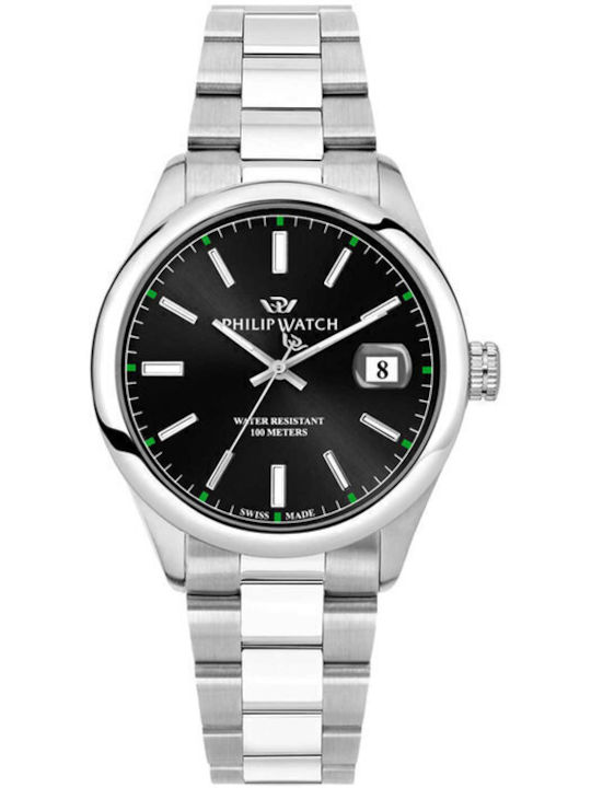 Philip Watch Men's Watch Battery with Silver Metal Bracelet