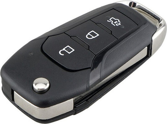 Foldable Car Key Shell with Blade with 3 Buttons for Ford HU101