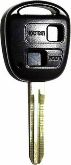 Car Key Shell with Blade with 2 Buttons for Toyota