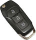 Ford Foldable Car Key Shell with Blade with 3 Buttons for Ford