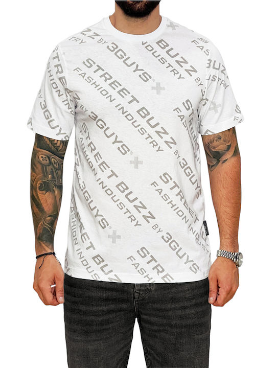 3Guys Men's Short Sleeve T-shirt White