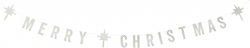Madam Stoltz "Merry Christmas" White Christmas Garland