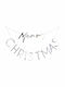 Merry Christmas Garland Silver 1pc