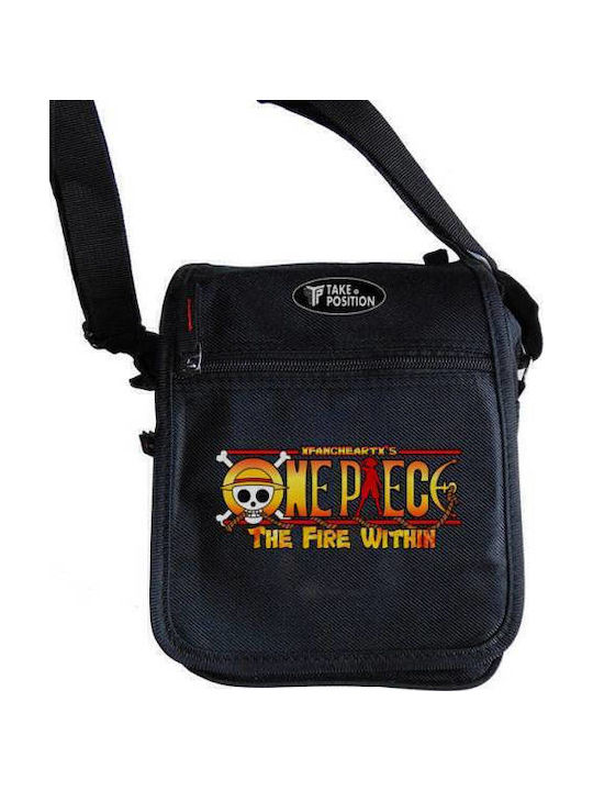 Anime One Piece The Fire Within Men's Bag Shoulder / Crossbody Black