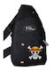 Anime One Piece Straw Hat Ανδρική Τσάντα Στήθους Μαύρη