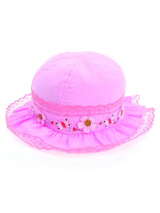 Pg Accessories Παιδικό Καπέλο Bucket Υφασμάτινο Ροζ