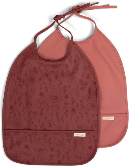 Filibabba Impermeabila Bavetă material textil cu bandă de dantelă & Buzunar Multicoloră pentru 0 m+ 2buc