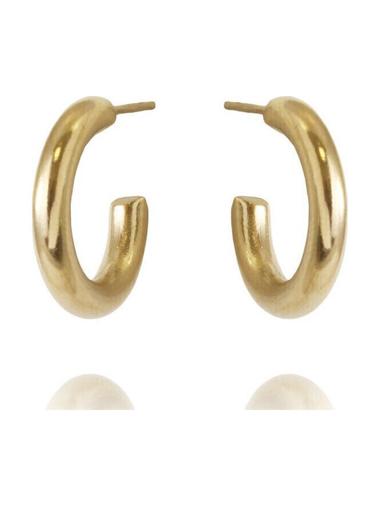 ecarla Earrings Hoops made of Steel Gold Plated