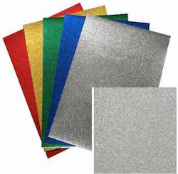 Folia Diverse Kartons Glitzer Silber 50x70cm
