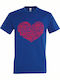 Love T-shirt Blue Cotton