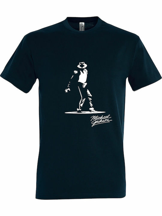 Michael Jackson T-shirt Μπλε Βαμβακερό