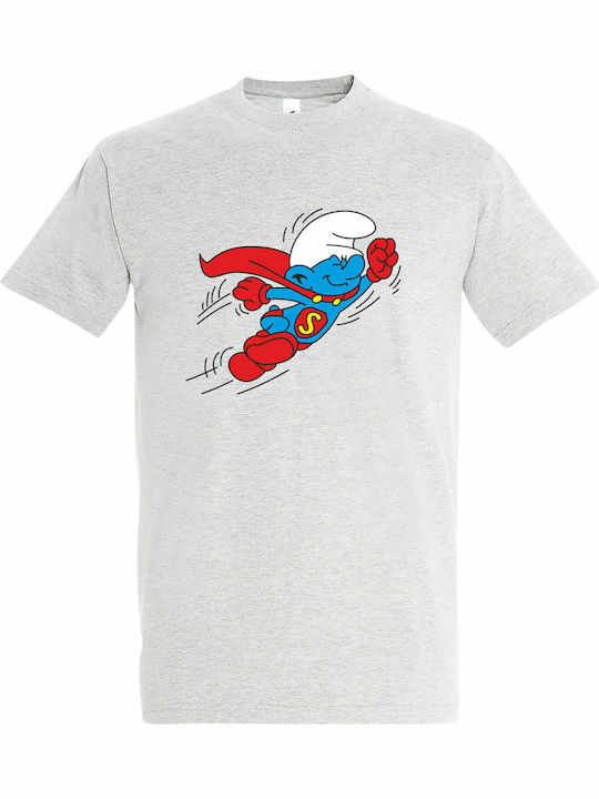 Papa Smurf Superman T-shirt Superman Gray Baumw...