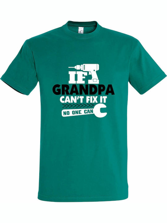 Grandpa T-shirt Green Cotton