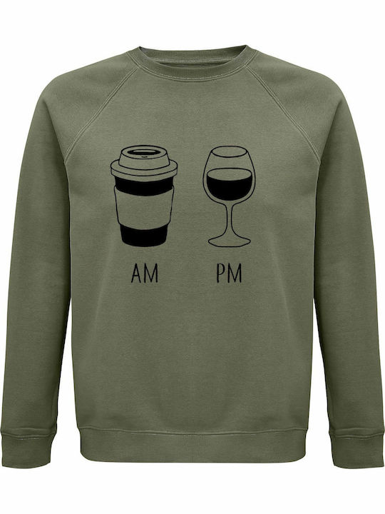 Am Coffee Sweatshirt Khaki