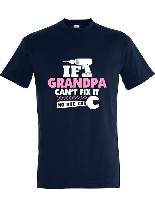 Grandpa T-shirt Blau Baumwolle 11500-190-2