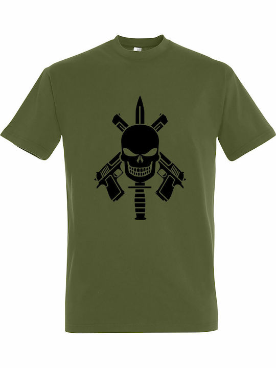 Squad T-shirt Khaki Baumwolle 11500-158-11