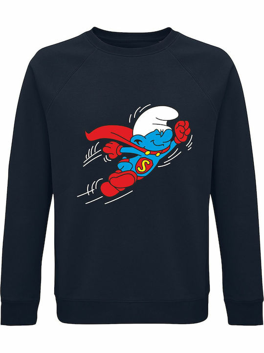 Papa Smurf Superman Sweatshirt Superman Blue