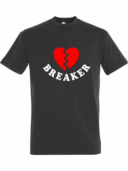 Heart T-shirt Gray Cotton