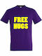 FREE T-shirt Purple Cotton