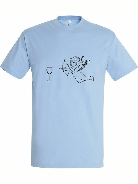 Love God T-shirt Hellblau Baumwolle