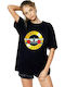 T-shirt Guns N' Roses Schwarz Baumwolle