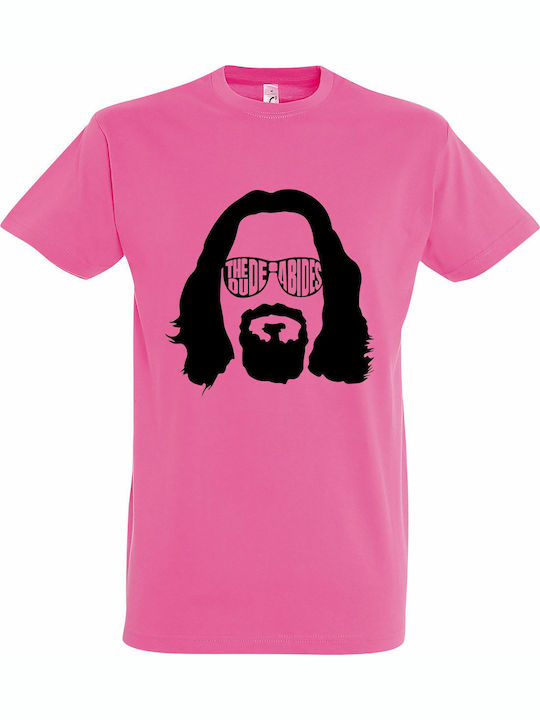 The Dudes Abides, The Big Lebowski T-shirt Ροζ ...