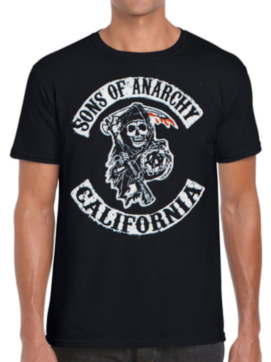 T-Shirt Universe T-shirt Sons of Anarchy Μαύρο Βαμβακερό