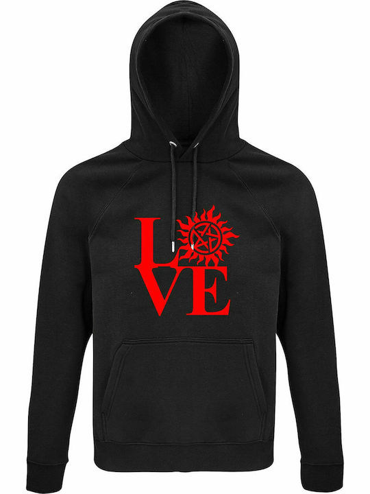 Supernatural Love Kapuzenpulli Schwarz