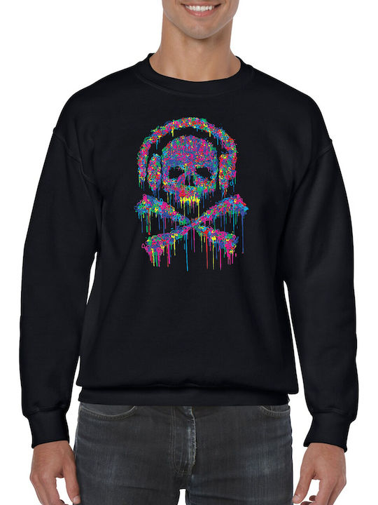 Hippie Skull Hanorace Negru