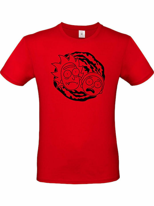 T-shirt Rick And Morty Red