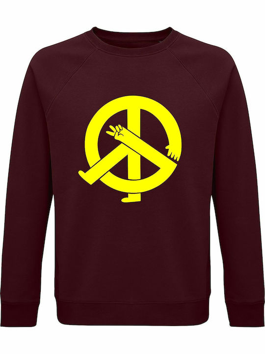 Peace Sweatshirt Burgundy