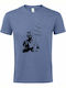 Einstein T-shirt Blue Cotton