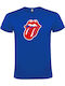 logo T-shirt Rolling Stones Μπλε