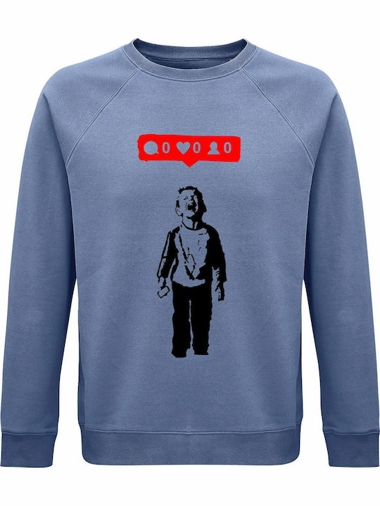 Social Sweatshirt Blau