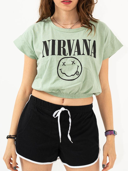 Top T-shirt Nirvana Green