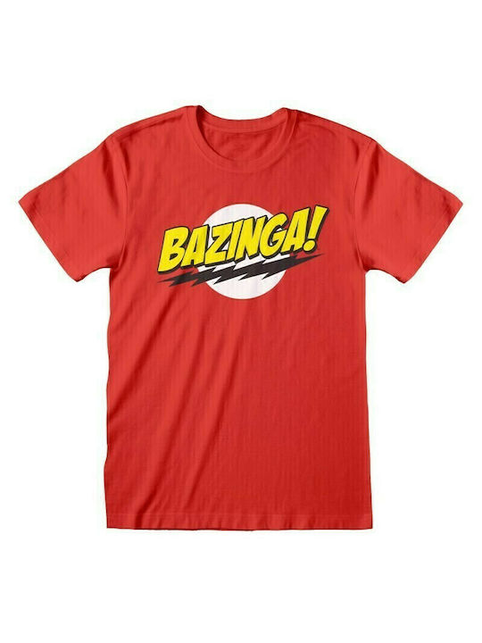 T-shirt Bazinga σε Κόκκινο χρώμα