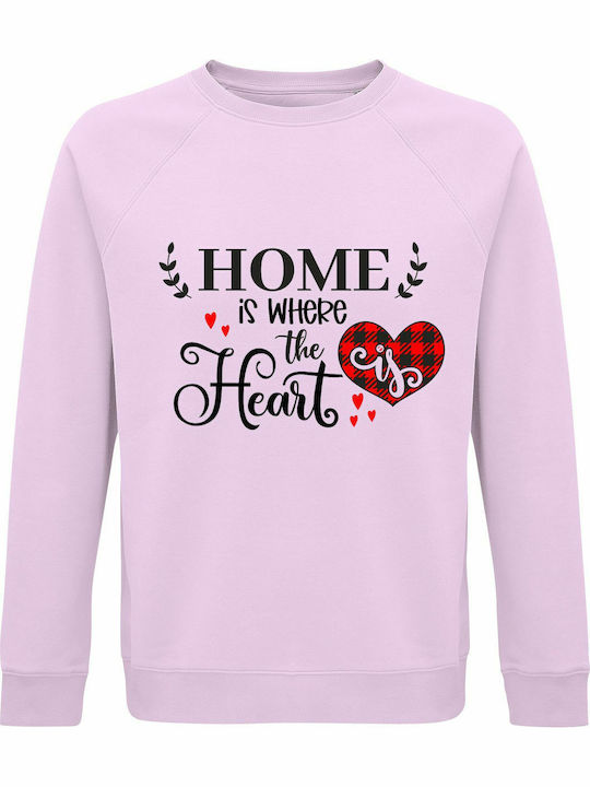 Heart Sweatshirt Pink