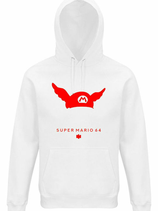 Super Mario 64, Vintage Hanorac cu glugă Super Mario Alb