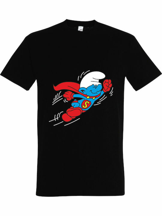 T-shirt Superman Μαύρο Βαμβακερό