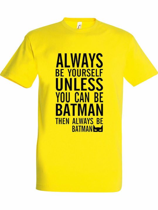 T-shirt Batman Always σε Κίτρινο χρώμα