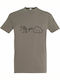 Cloud T-shirt Khaki Cotton