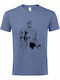 Superman Silhouette T-shirt Superman Blau Baumwolle