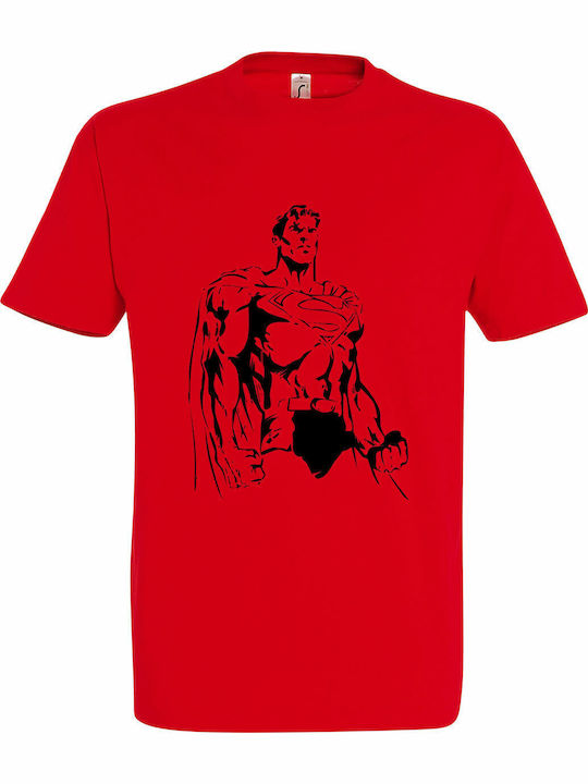 Superman Silhouette T-shirt Superman Rot Baumwolle
