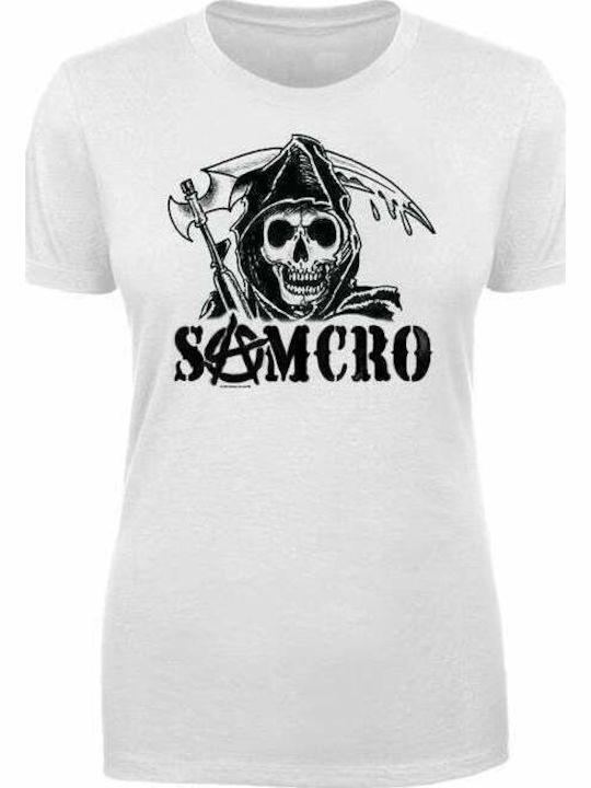 Pegasus Tricou Sons Of Anarchy Samcro Alb