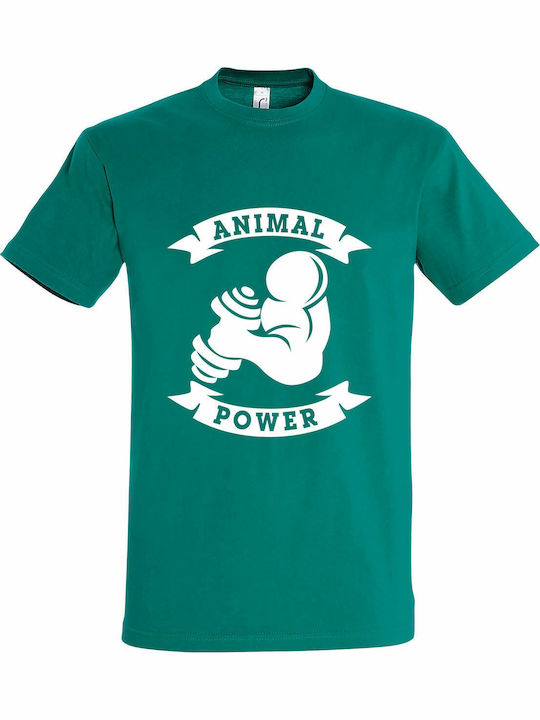 Animal Tricou Verde Bumbac