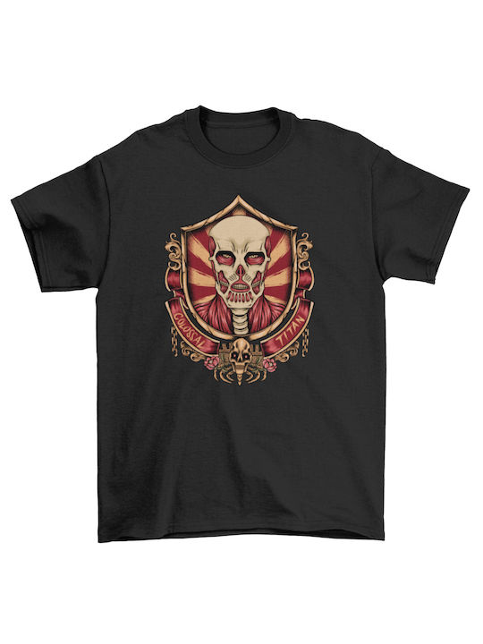 T-shirt Attack on Titan Badge σε Μαύρο χρώμα