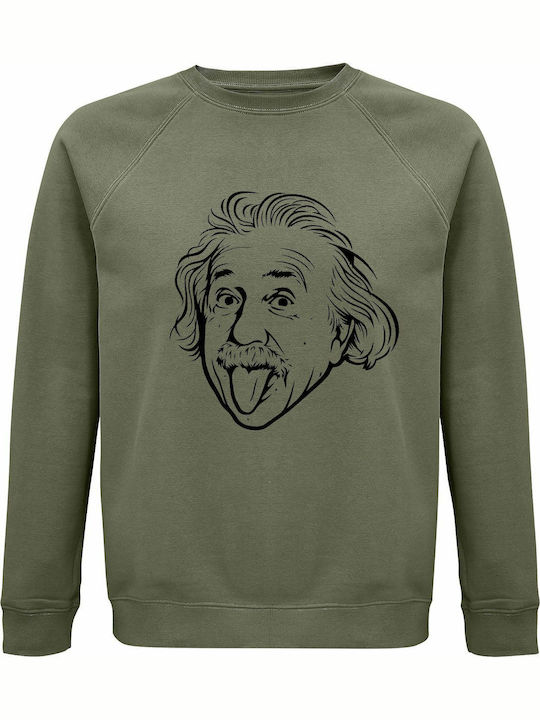 Einstein Tongue Sweatshirt Khaki